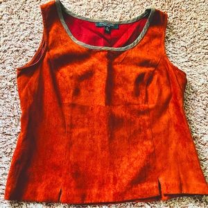 Rust Suede Crop Top